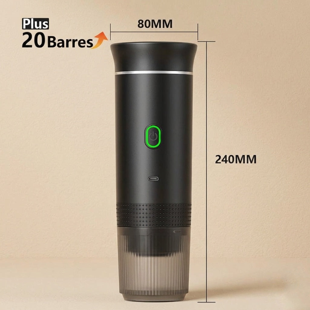 Machine à Café Expresso Portable - Rechargeable 3-en-1 — Puissance 20 Bars