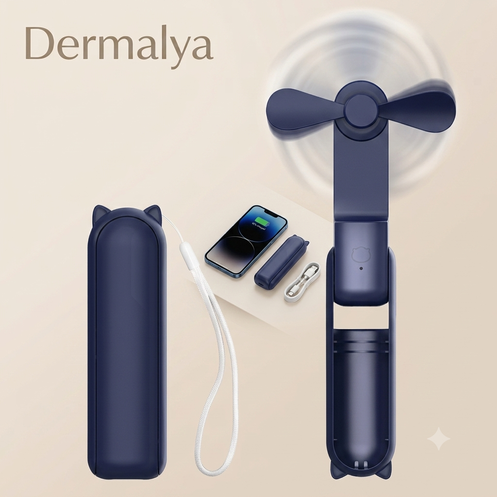 Mini Ventilateur Portable Puissant 3-en-1 - Dermalya